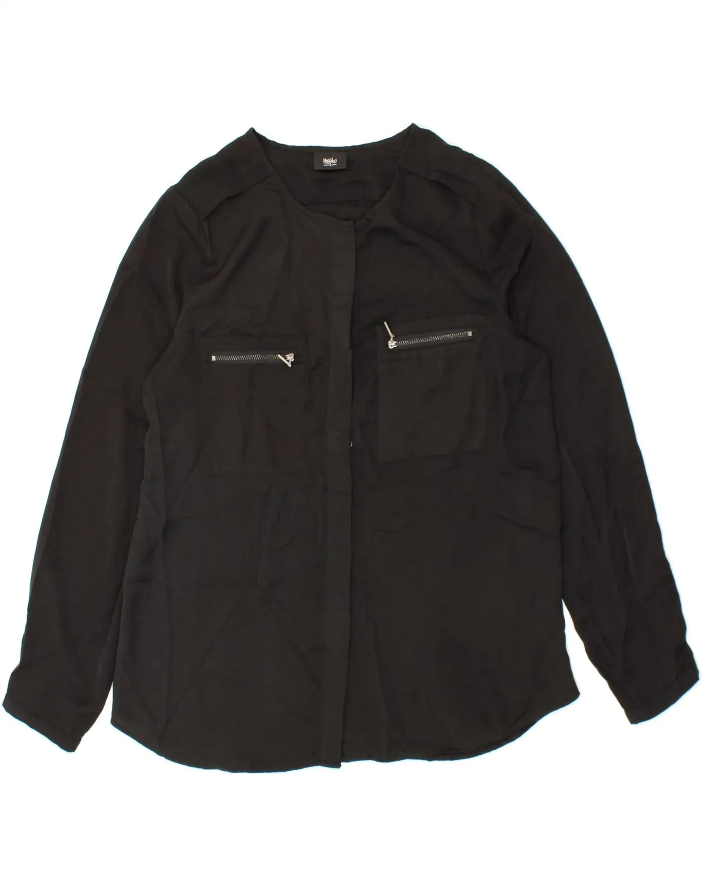 MOSSIMO Womens Shirt Blouse UK 16 Large Black Polyester hypoallergenic