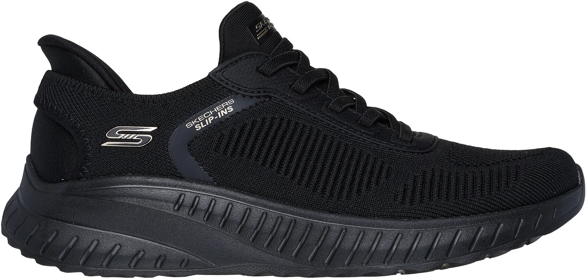 Clean Form Torsional Stability System Skechers BOBS Sport Squad Chaos Womens Training Shoes - Black
