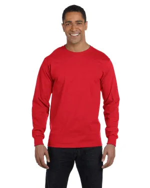 Stylish Details Stylish and Fun Hanes 5286 Men's ComfortSoft Cotton Long-Sleeve T-Shirt