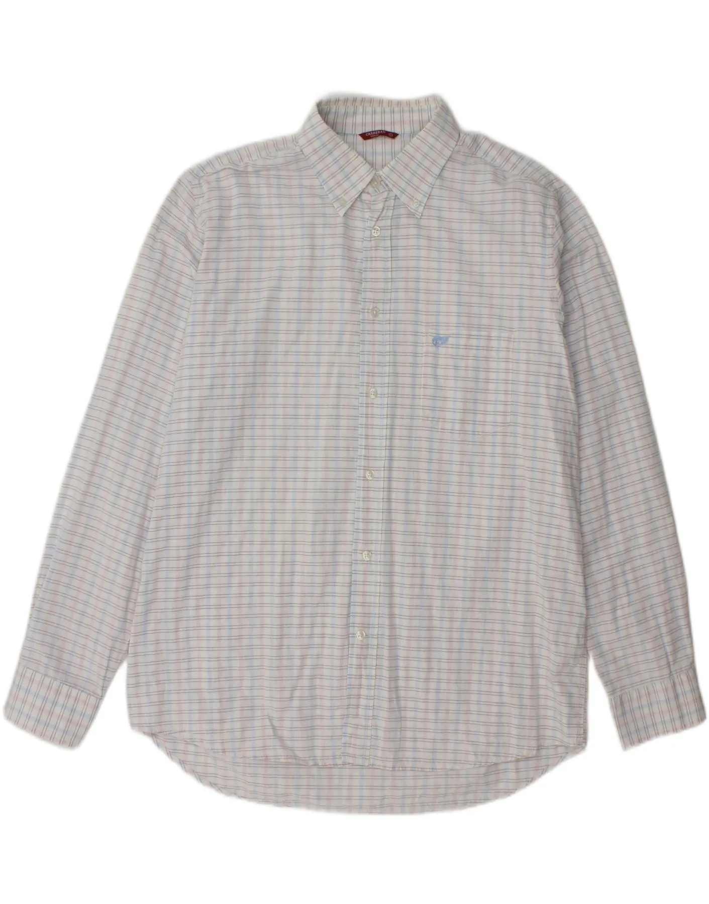 CARRERA Mens Shirt XL Multicoloured Check Contrast Stitch Brunch Outfit