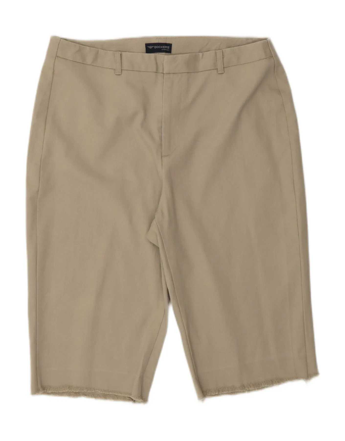 DOCKERS Womens Casual Shorts US 12 Large W32  Beige Cotton Rugged Style Pocket Detail