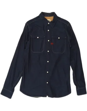 Camouflage Style G-STAR Mens Denim Shirt Medium Navy Blue Cotton