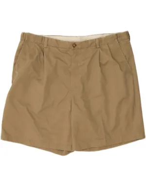 L.L.BEAN Mens Pegged Chino Shorts W44 2XL Beige Cotton Formal Occasion Flats