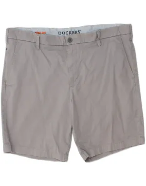 DOCKERS Mens Flex Chino Shorts W40 XL Grey Cotton Nylon Material Flexible Side Panels