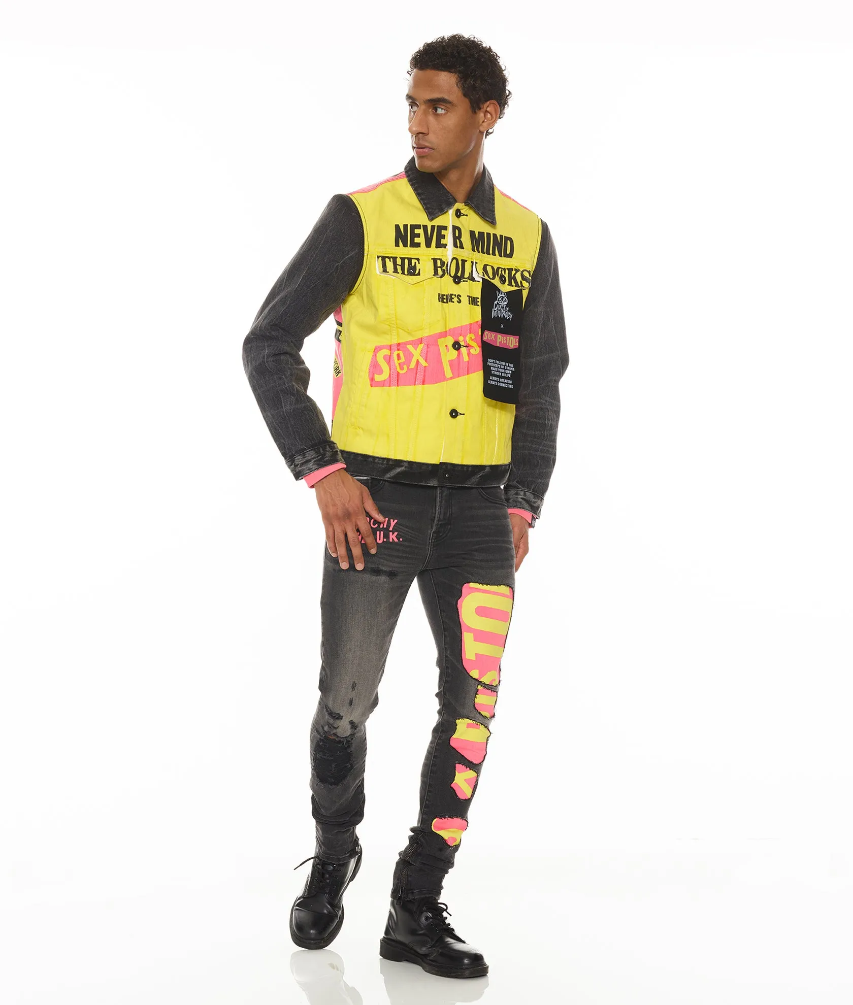 Streetwear Fan Family Style PUNK SUPER SKINNY "SEX PISTOLS" IN BOLLOCKS
