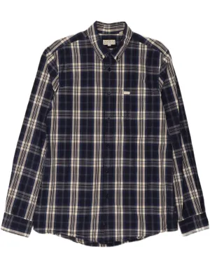JACK WILLS Mens Shirt Large Blue Check Cotton Bold Statement