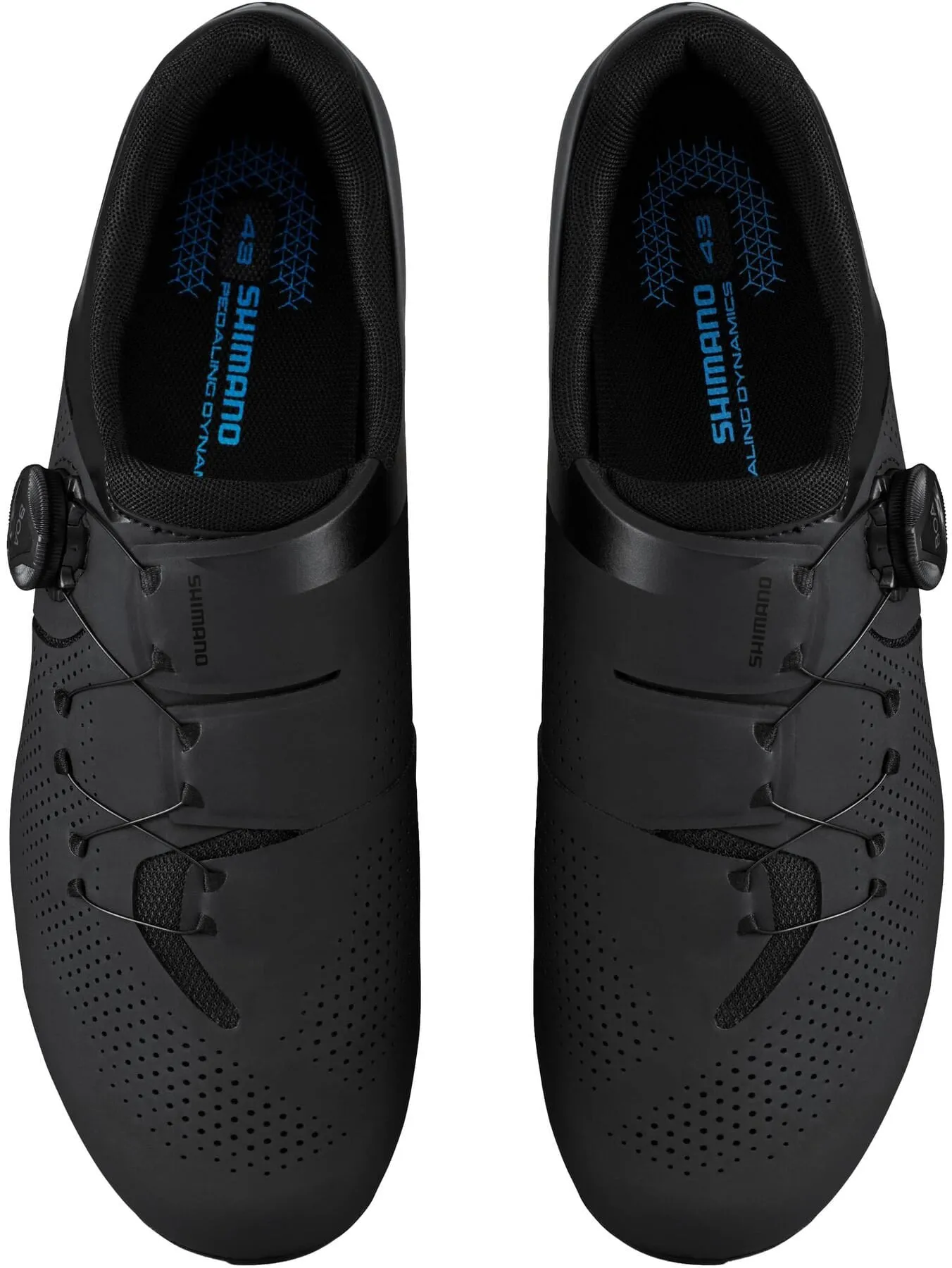 Shimano RC302 Mens Road Cycling Shoes - Black Ventilated Tongue Design