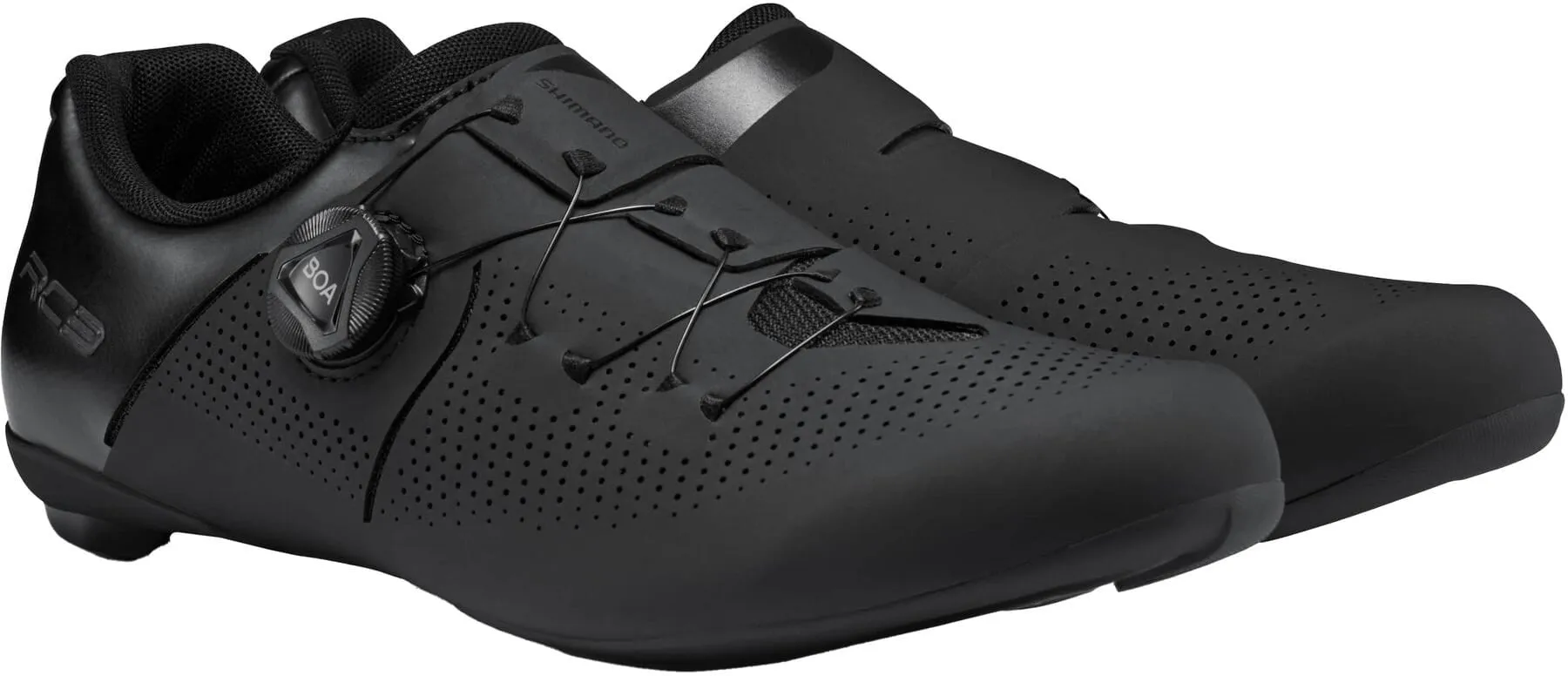 TPE Compression Foam Luxurious Touch Shimano RC302 Mens Road Cycling Shoes - Black