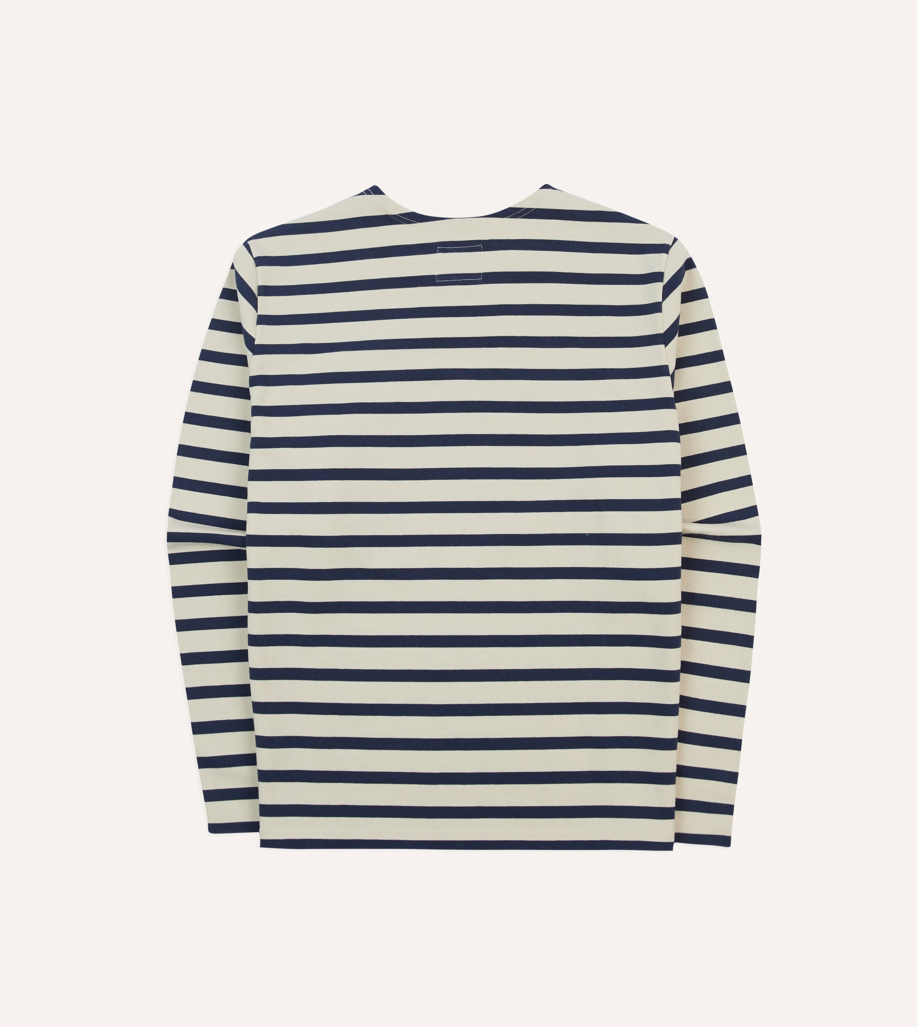 Ecru and Navy Breton Long Sleeve T-Shirt Chic Comfort Chic and Soft