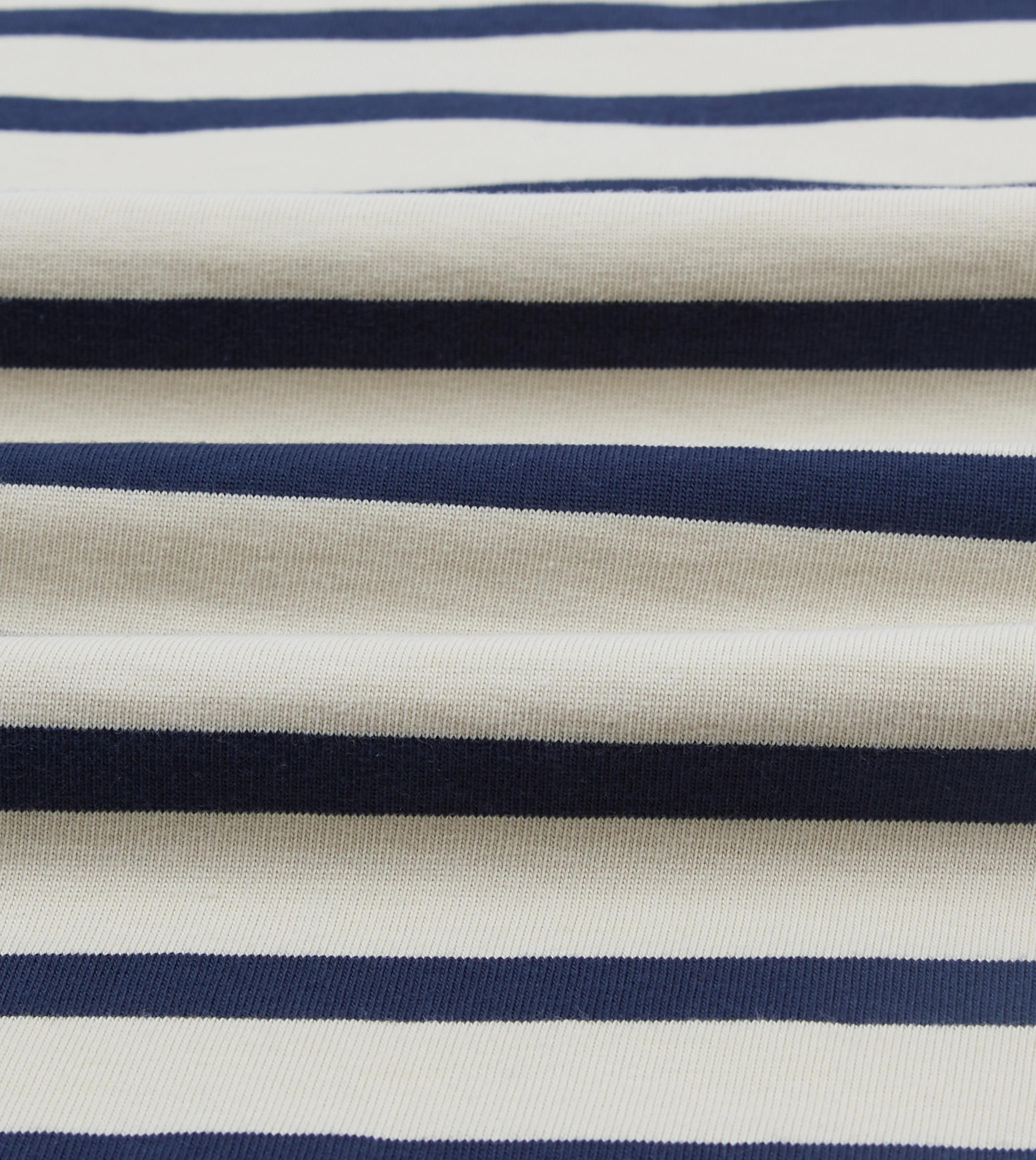 cyber monday Ecru and Navy Breton Long Sleeve T-Shirt