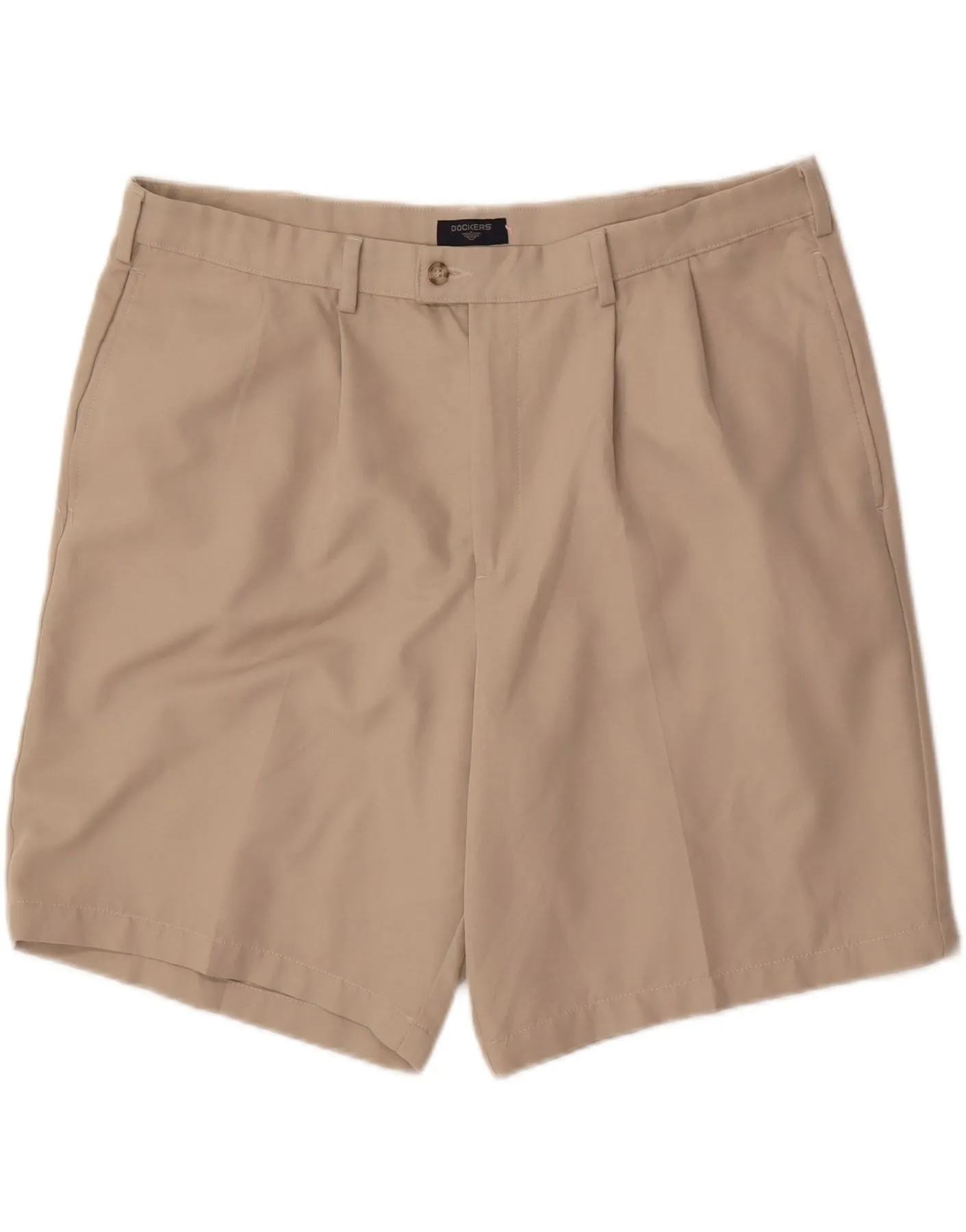 Hygienic Antimicrobial Layer DOCKERS Mens Pegged Chino Shorts W40 XL Beige Polyester