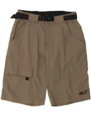 JACK WOLFSKIN Mens Cargo Shorts W30 Medium Khaki Polyamide Cool Weather
