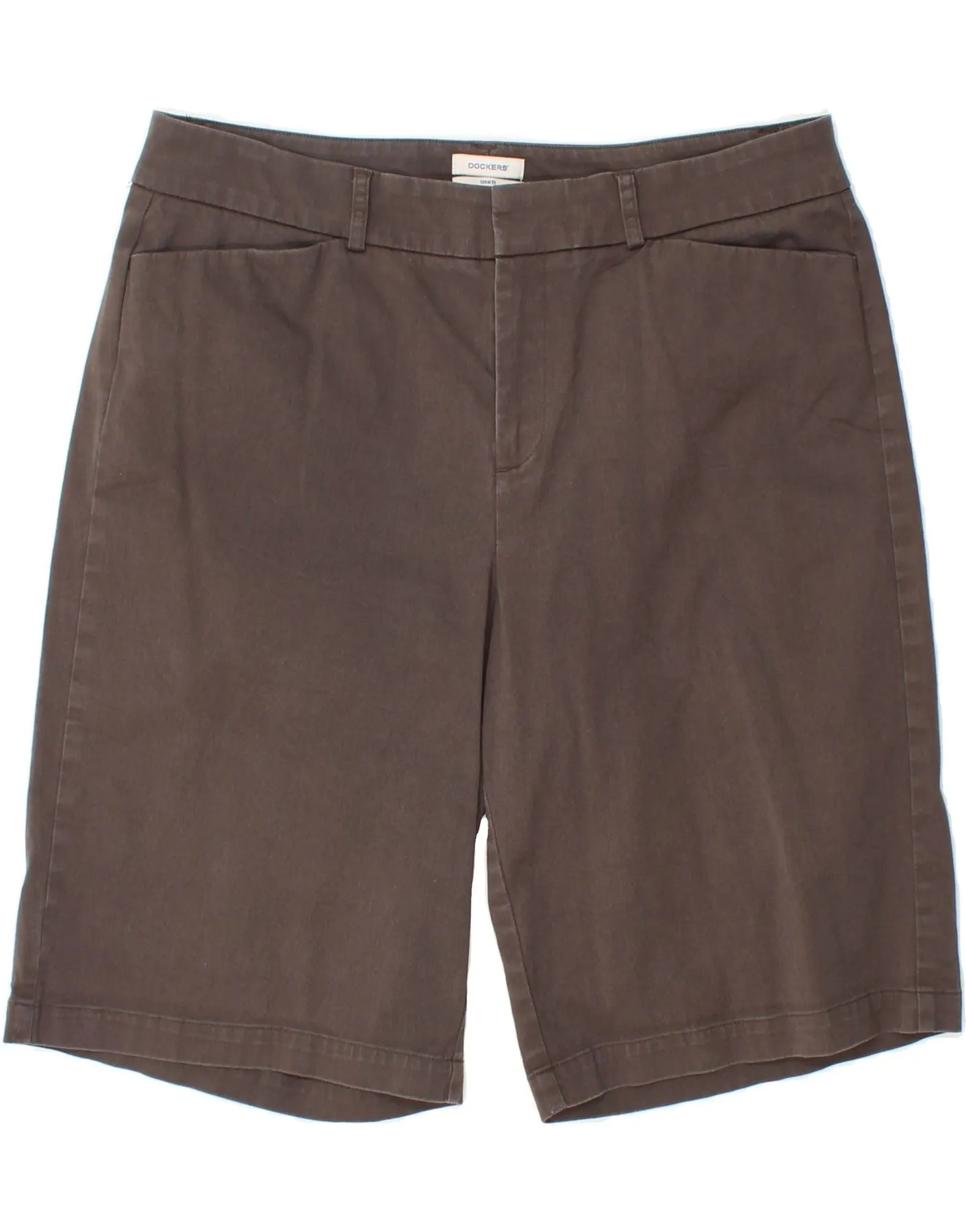 DOCKERS Womens Casual Shorts US 12 Large W32  Grey Cotton Flexible Knit
