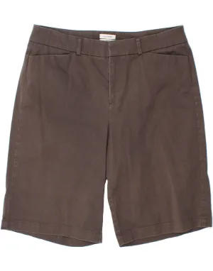 DOCKERS Womens Casual Shorts US 12 Large W32  Grey Cotton Flexible Knit