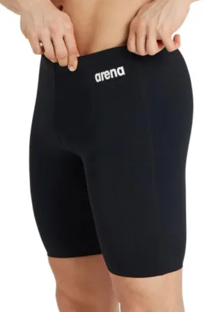 Seamless-Edges Rash Free Lining Arena Team Mens Swim Jammer Shorts - Black