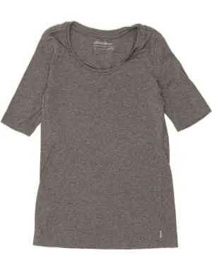 Gym clothing EDDIE BAUER Womens T-Shirt BEST SELL UK 14 Large Grey Cotton