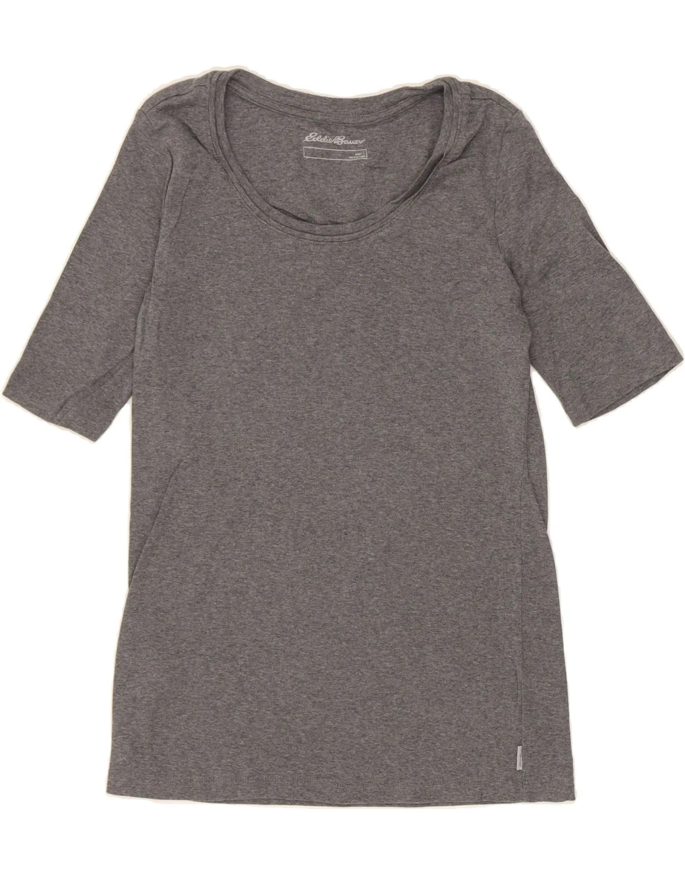 Gym clothing EDDIE BAUER Womens T-Shirt BEST SELL UK 14 Large Grey Cotton