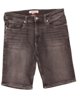TOMMY HILFIGER Mens Denim Shorts W32 Medium Grey Cotton No Ride Up Cozy Fit