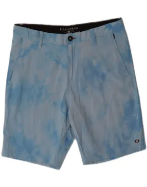 Quick Dry Fabric BILLABONG Mens Platinium Chino Shorts W34 Large Blue Tie Dye Cotton