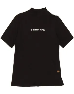 G-STAR Womens T-Shirt BEST SELL UK 14 Large Black Cotton Essential Style Wear Comfy Casual