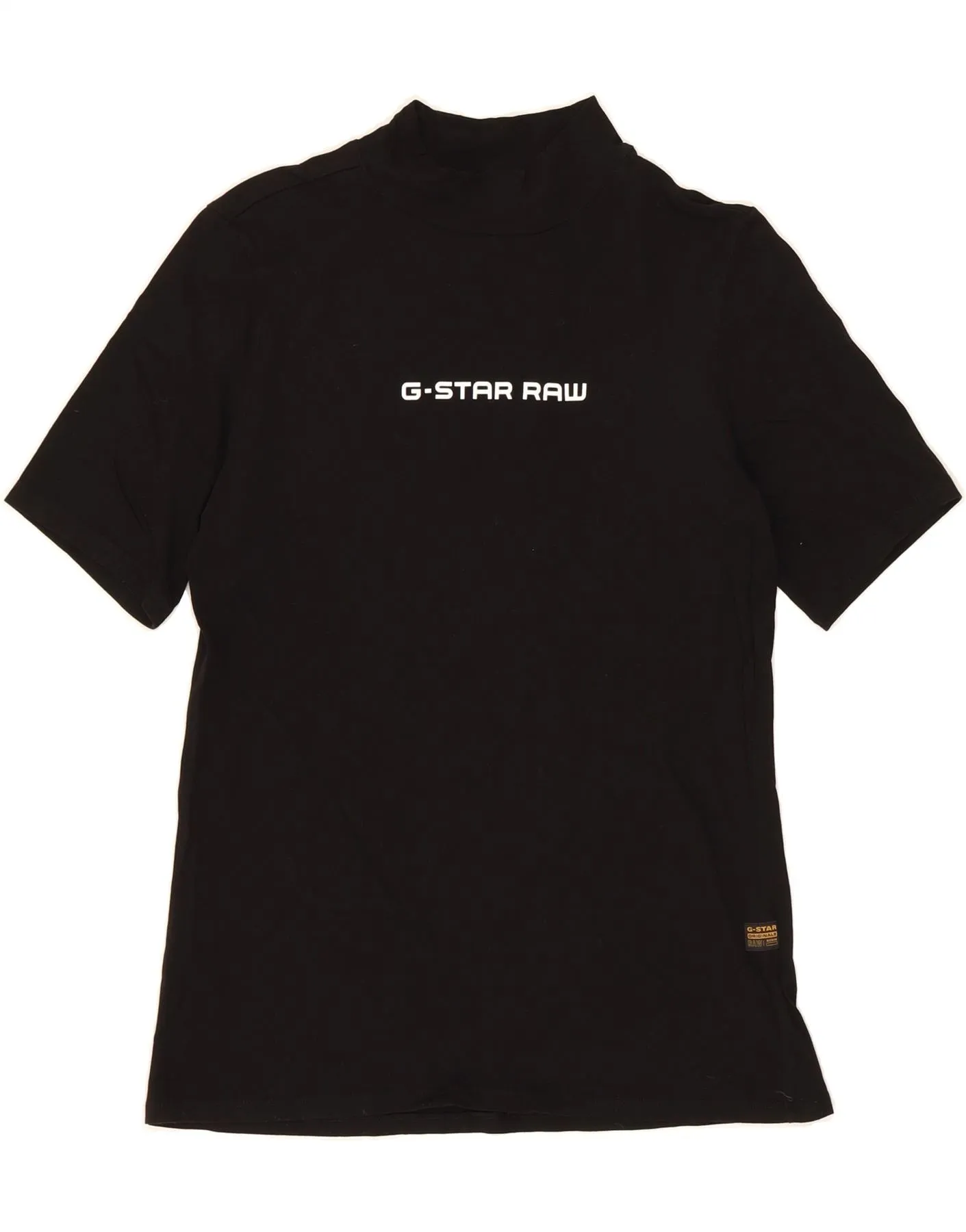 G-STAR Womens T-Shirt BEST SELL UK 14 Large Black Cotton Essential Style Wear Comfy Casual