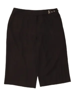 IZOD Womens Stretch Bermuda Shorts US 10 Large W32 Black Polyester Casual Elegance Workwear Style