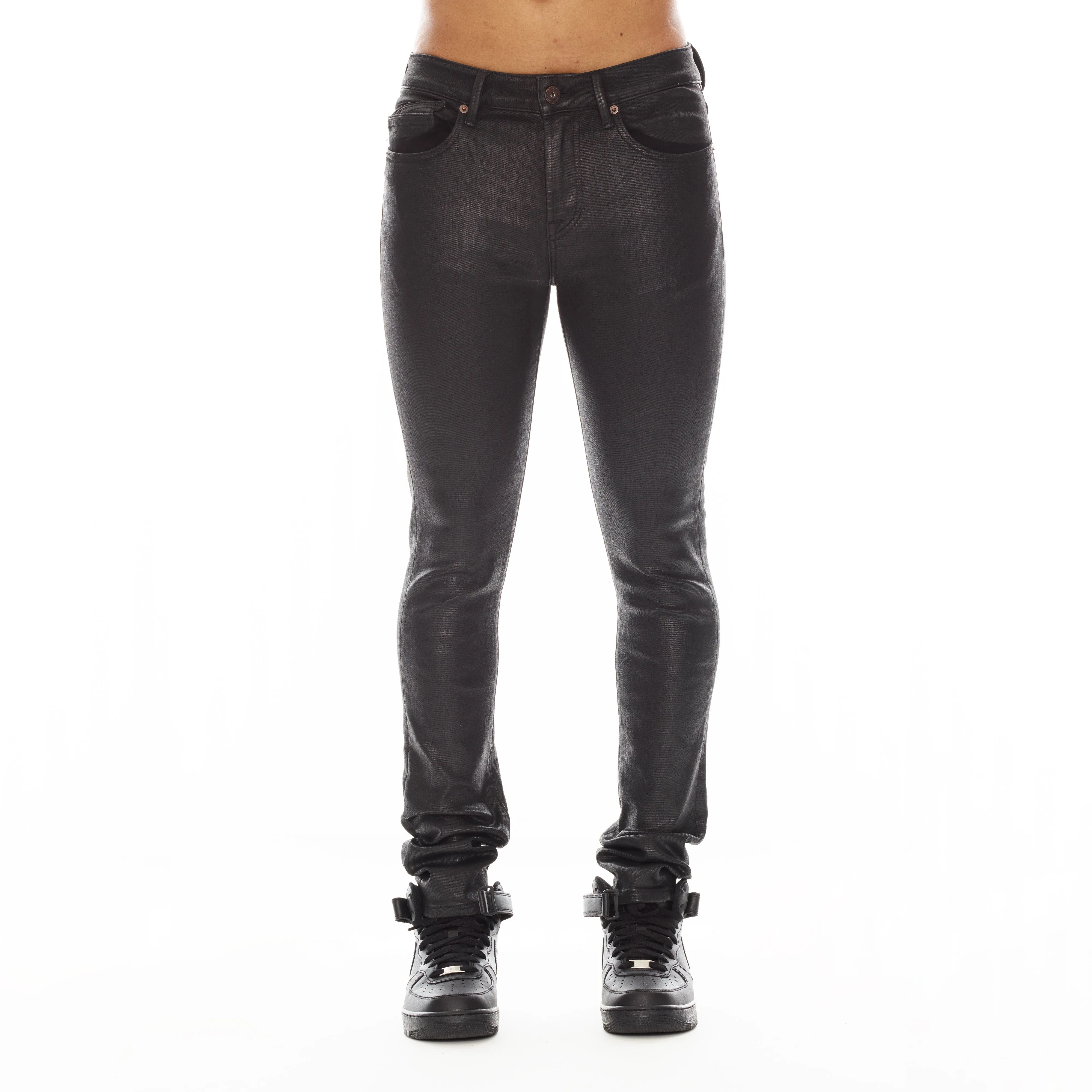 Versatile Weekend Style PUNK SUPER SKINNY IN BLACK