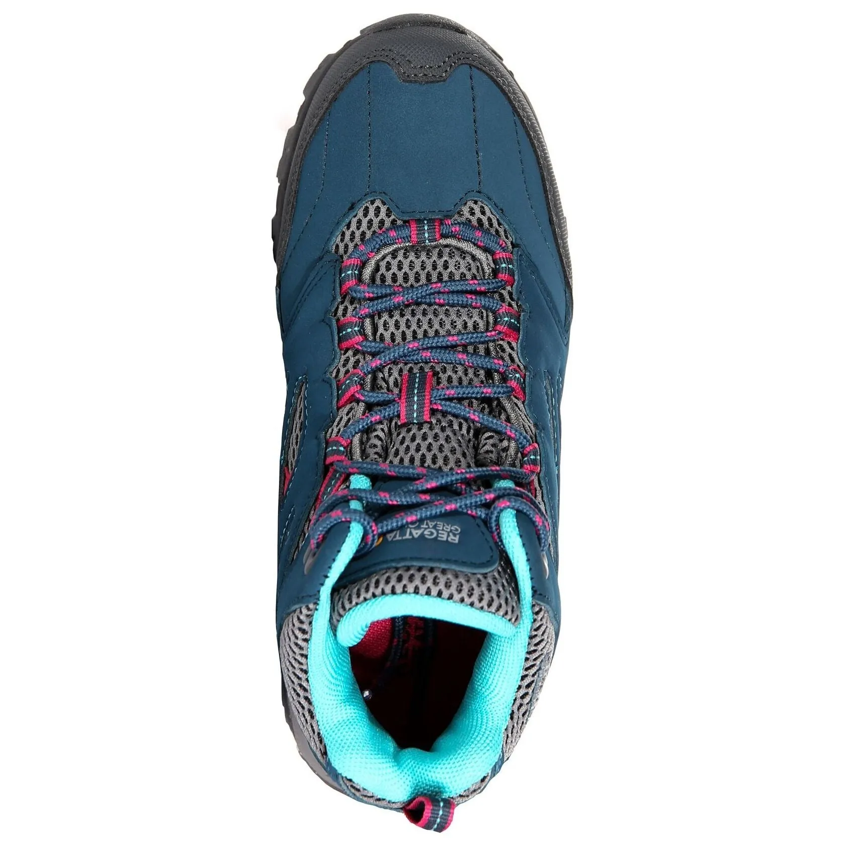 Climb Walk Regatta Holcombe Mid Waterproof Junior Walking Boots - Blue