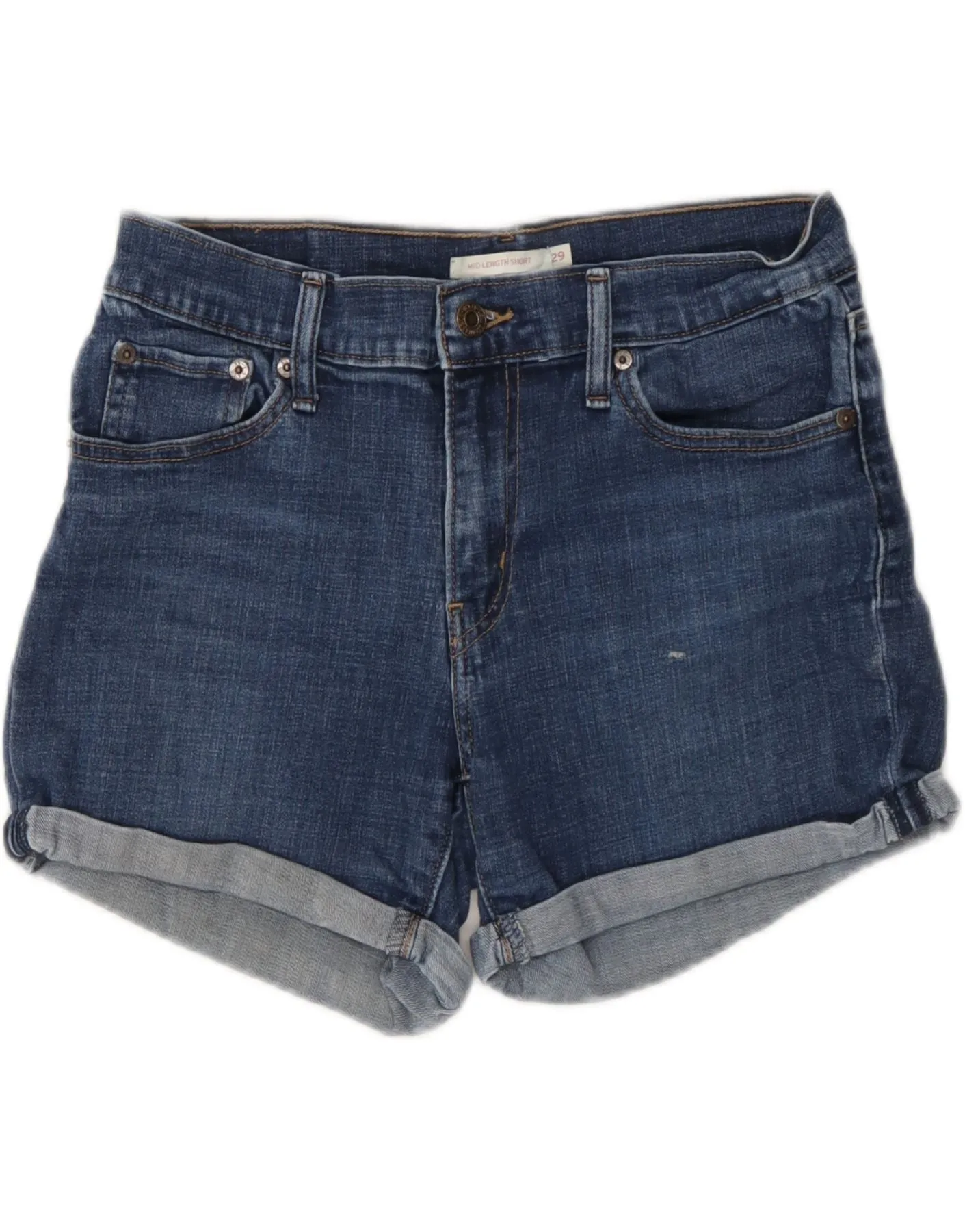 LEVI'S Womens Denim Shorts W29 Medium Blue Cotton Durable Material