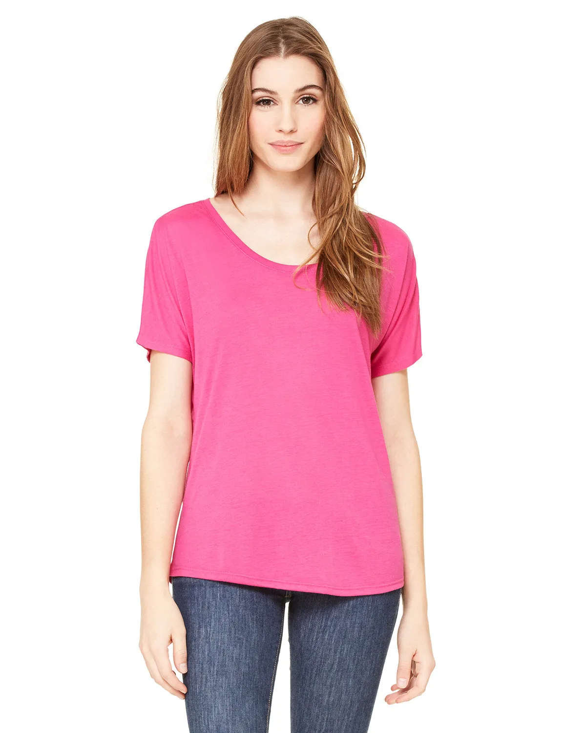 Bella   Canvas 8816 Ladies' Slouchy Scoop-Neck T-Shirt Easy Style Wear Buttery Soft Fabric