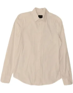 SISLEY Mens Slim Fit Shirt Size 40 15 3/4 Medium White Short Sleeve Weekend Adventure