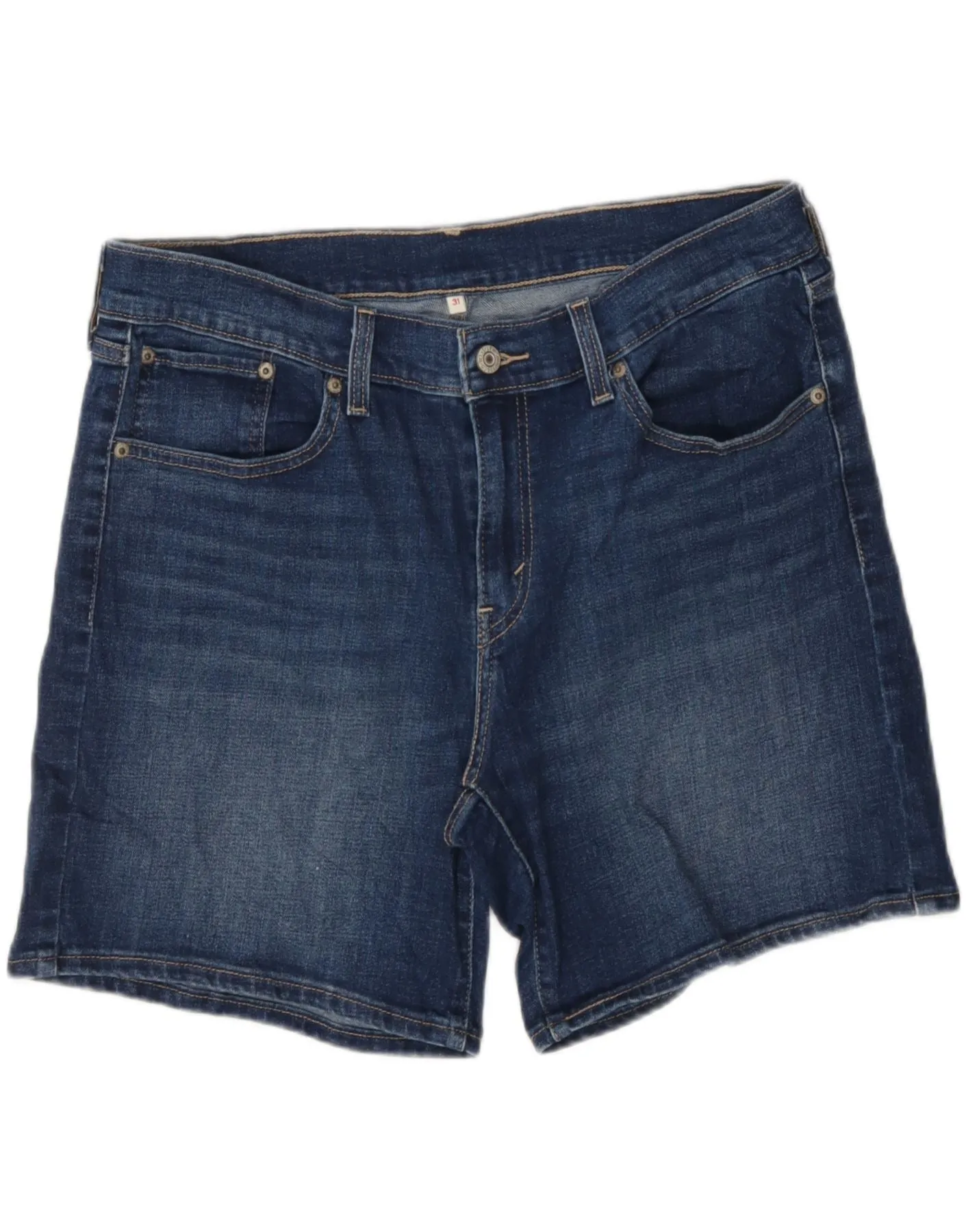 Zip Front LEVI'S Womens Denim Shorts W31 Medium Blue Cotton