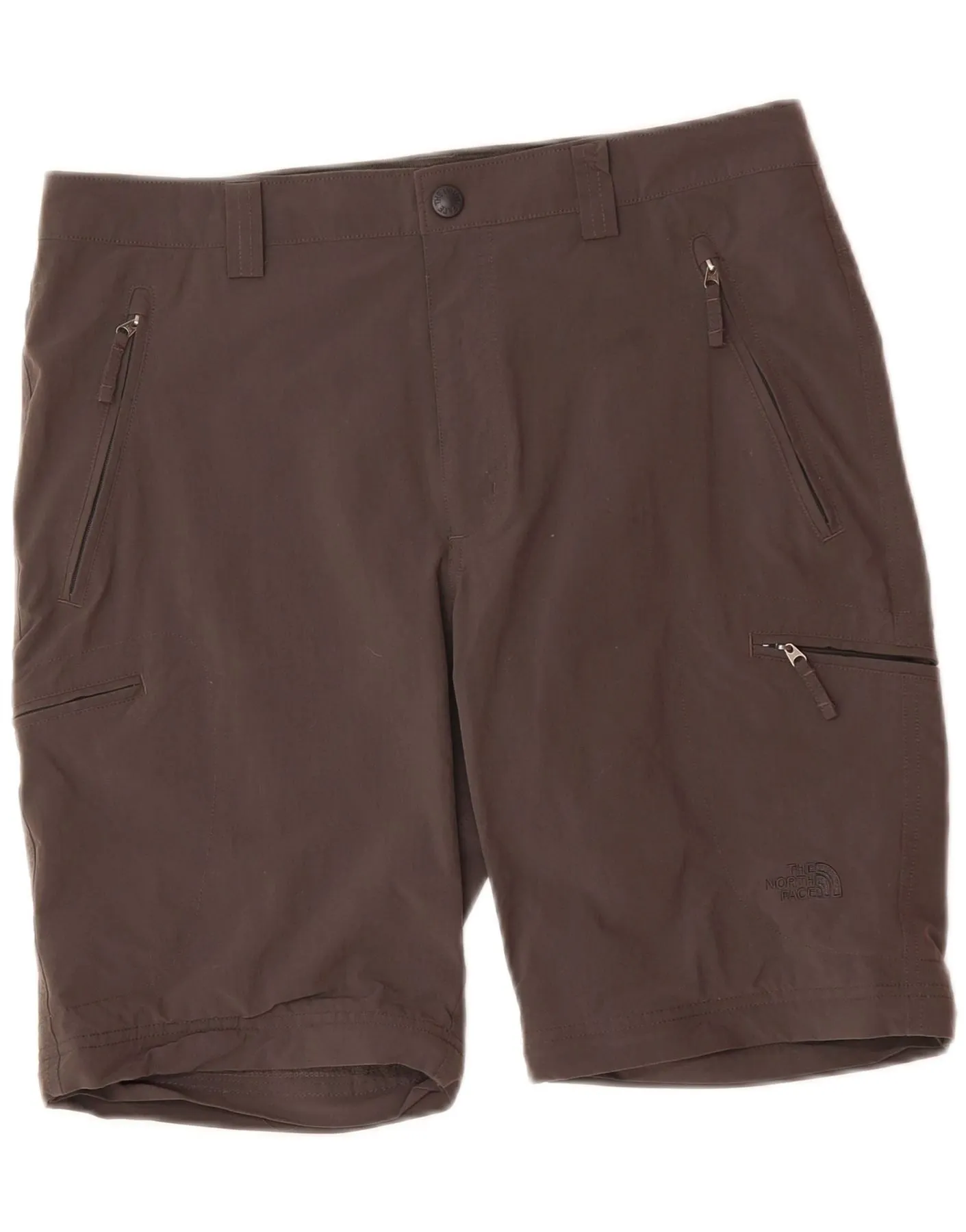 earthy shades THE NORTH FACE Mens Cargo Shorts W32 Medium Grey Nylon