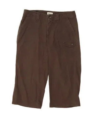 DOCKERS Womens Favorite Fit Cargo Bermuda Shorts US 8 Medium W32  Brown Anti Pilling Finish Abstract print