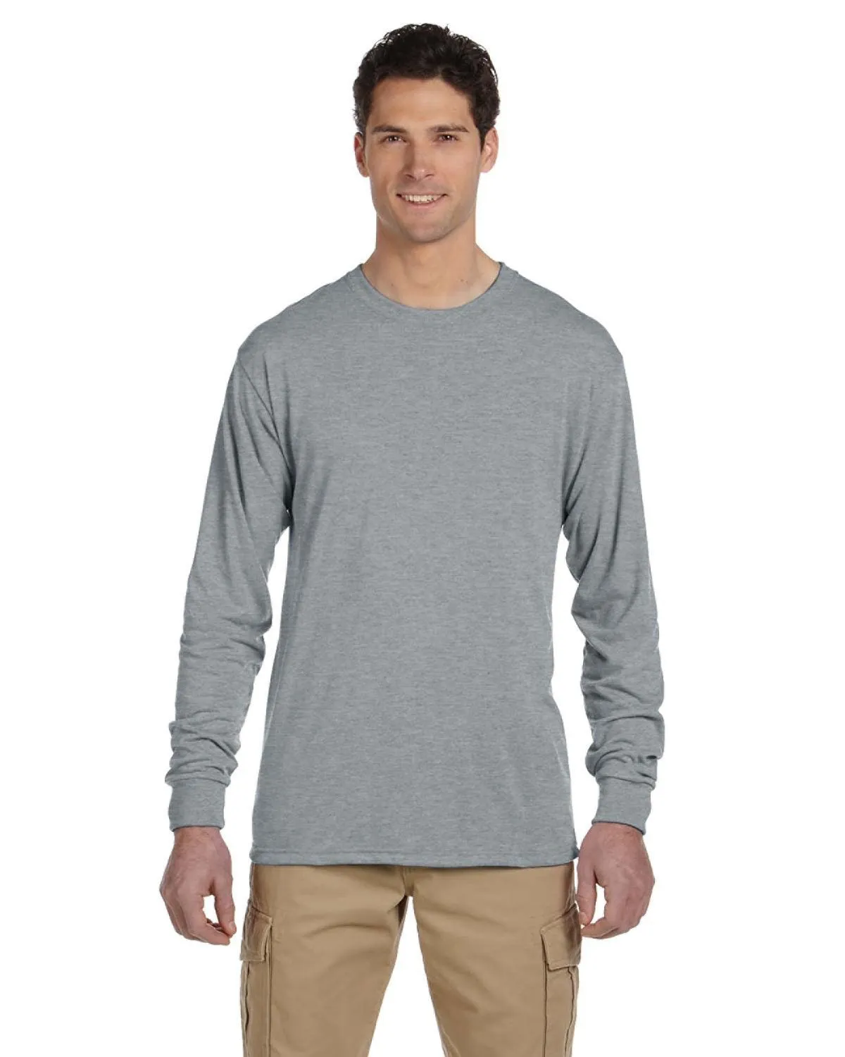 Sporty Look Jerzees 21ML Adult DRI-POWER SPORT Long-Sleeve T-Shirt