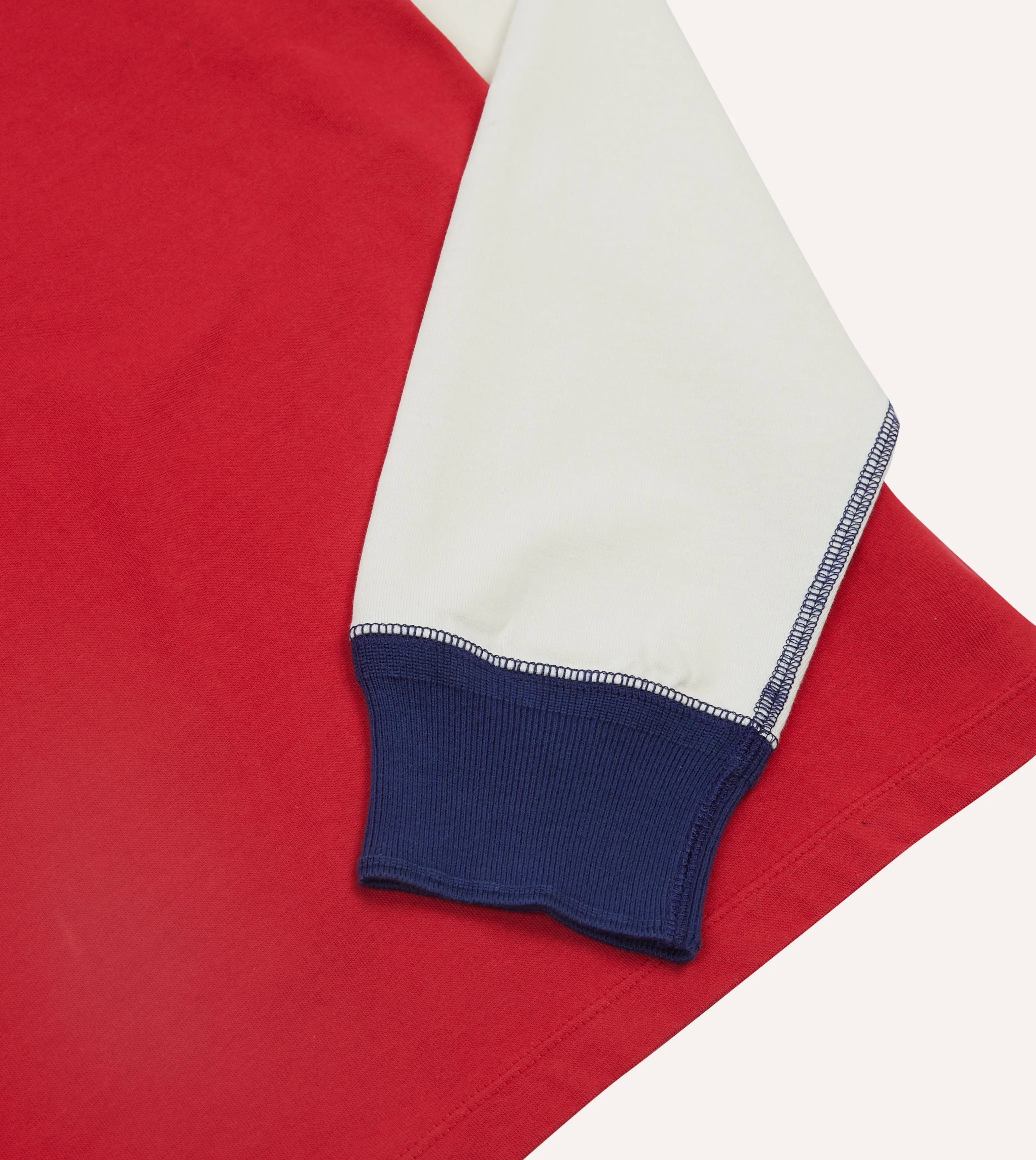Classic Vibes Red and Ecru Long Sleeve Raglan T-Shirt