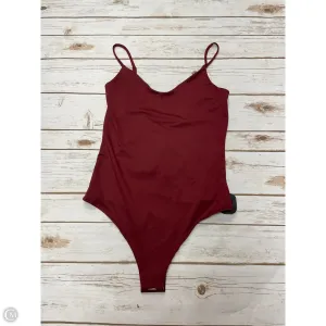 Bodysuit By Cme In Maroon, Size: M trendy bodysuit maternity bodysuit