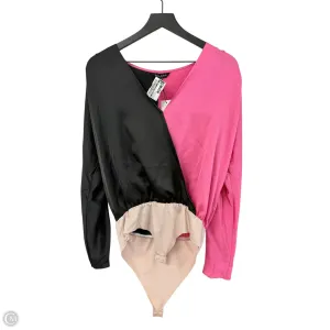 office chic bodysuit holiday bodysuit Bodysuit By Clothes Mentor In Black & Pink, Size: L