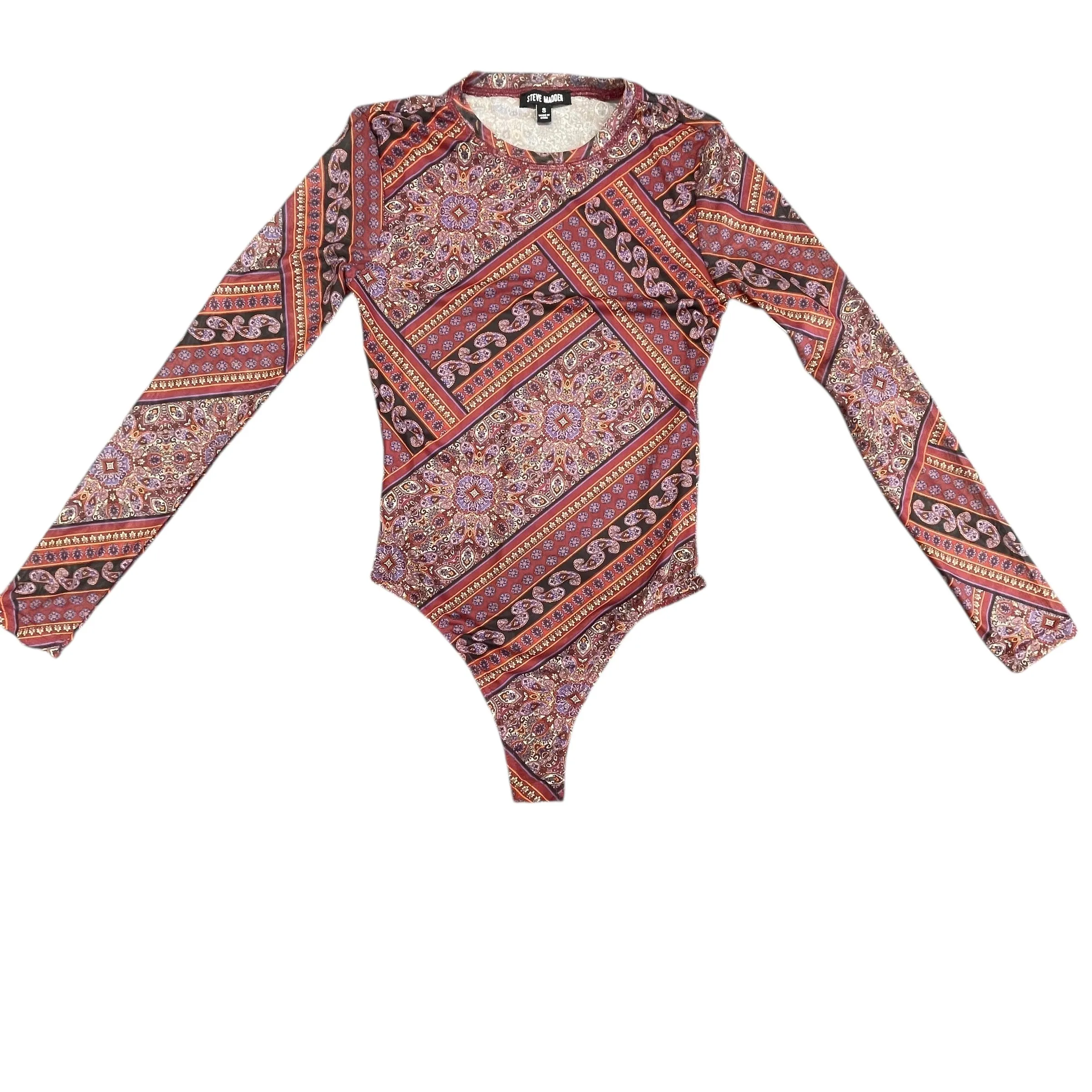 Bodysuit By Steve Madden In Purple, Size:S performance bodysuit