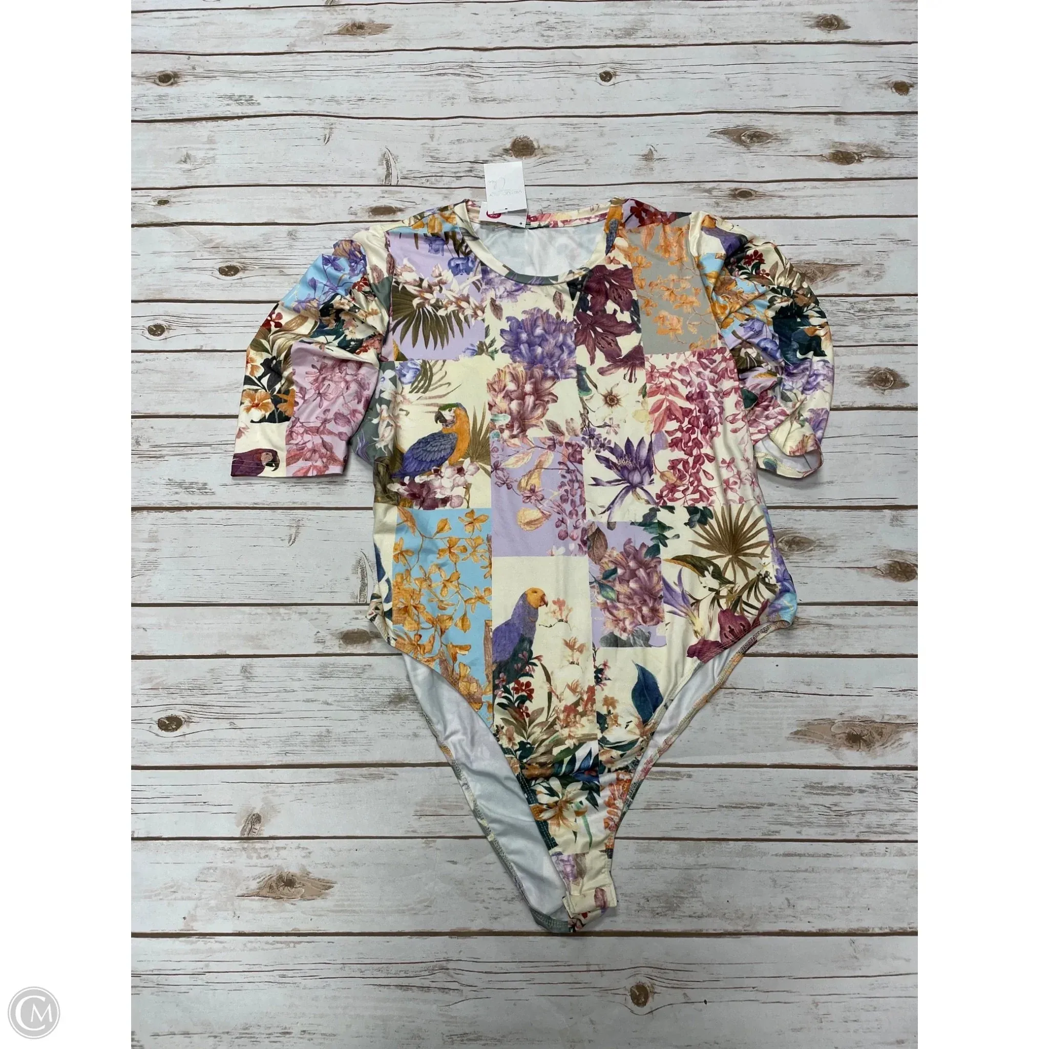 Bodysuit By Cme In Multi-colored, Size: 3x jumpsuit bodysuit comfortable bodysuit