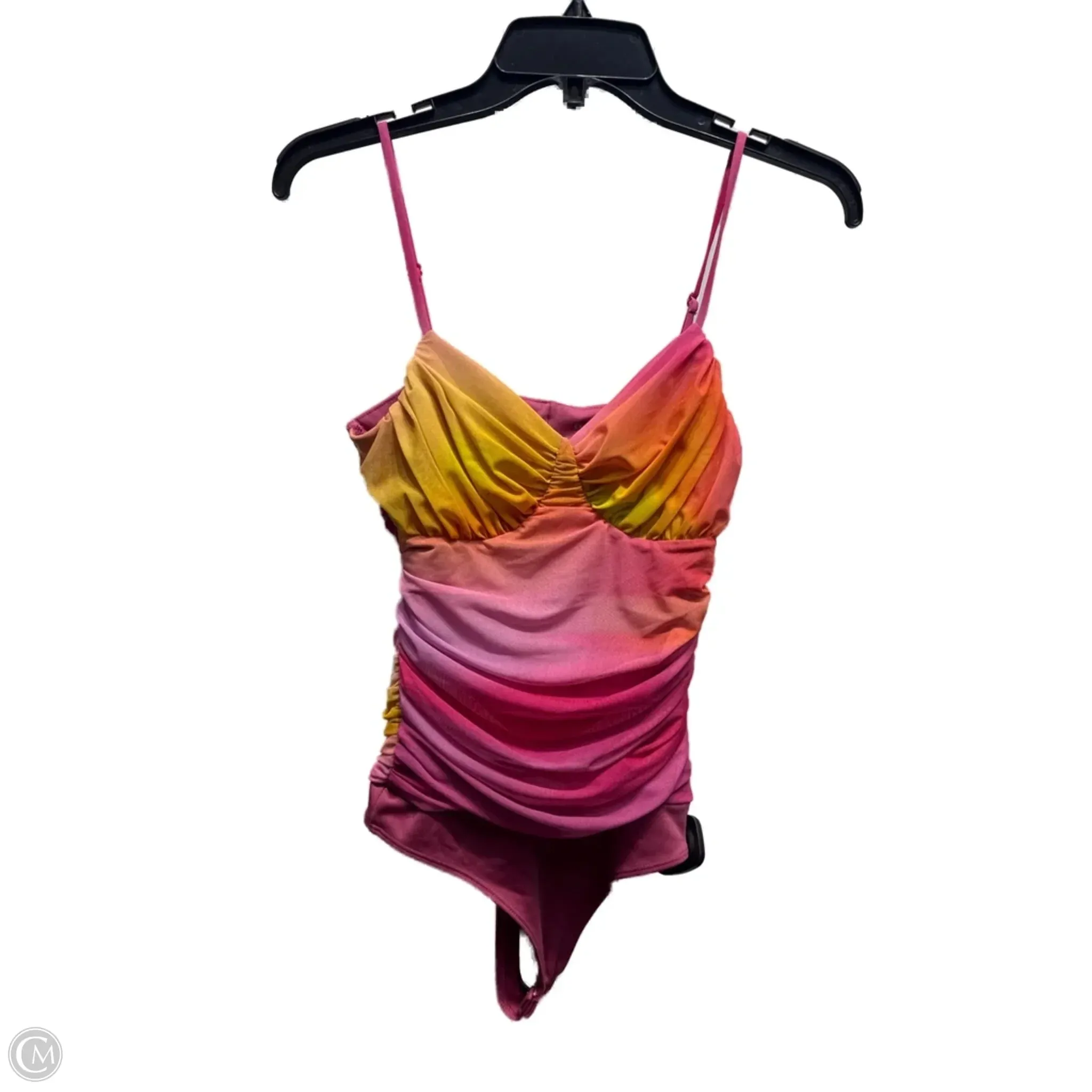 everyday bodysuit holiday bodysuit Bodysuit By Express In Orange & Pink, Size: M
