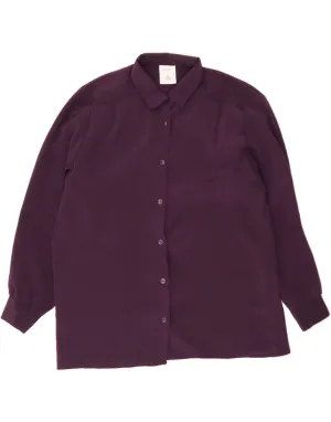 CLOVER Womens Shirt Blouse US 12 Large Purple Polyester Eco Friendly Material High Street Fashion