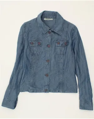 MOMENTI Womens Shirt UK 14 Medium Blue Cotton Fashionable Pick