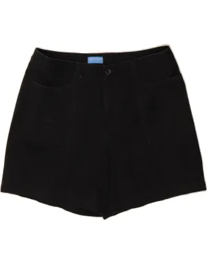 DOCKERS Womens Favorite Fit Casual Shorts UK 16  W34 Black Cotton wrinkle free Fitted Cut