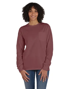 ComfortWash by Hanes GDH250 Unisex Garment-Dyed Long-Sleeve T-Shirt with Pocket Casual Chic Wear Low Profile Silhouette