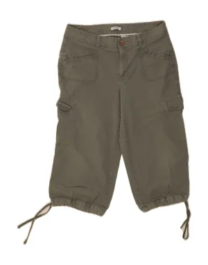 DOCKERS Womens Cargo Bermuda Shorts US 12 Large W32 L19 Green Cotton Stretch Material