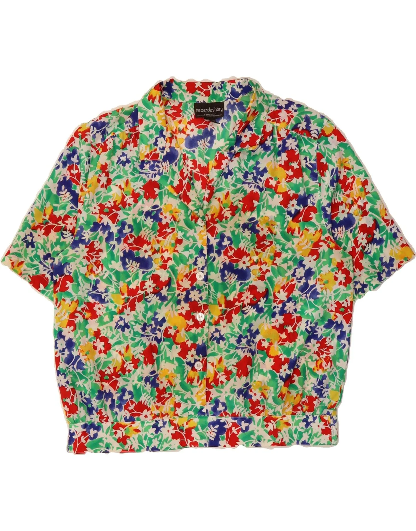 Tailored Style HABERDASHERY Womens Shirt Blouse US 16 2XL Multicoloured Floral