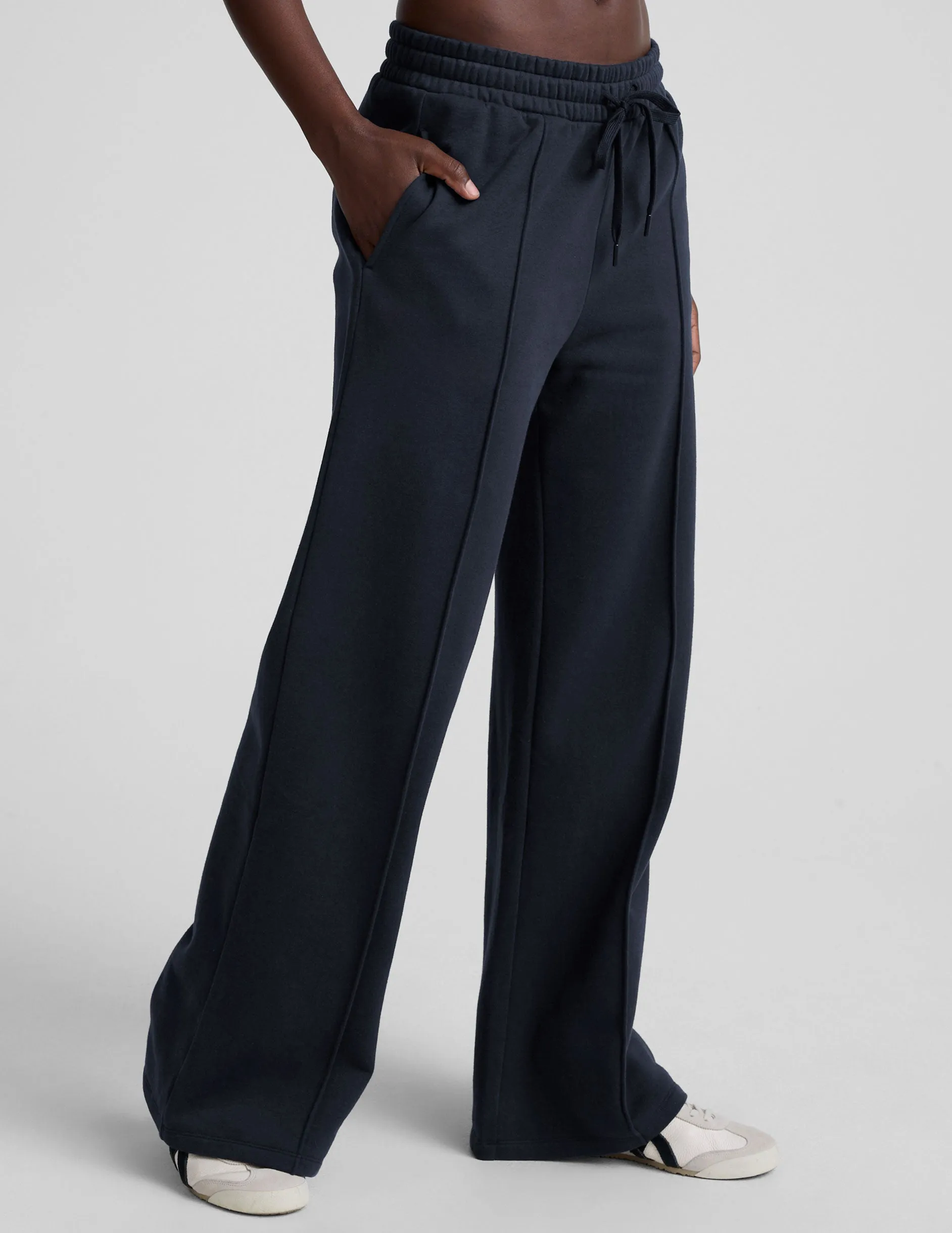 LuxeFleece Pintuck Wide Leg Pant Chilly Wear Tagless Labeling