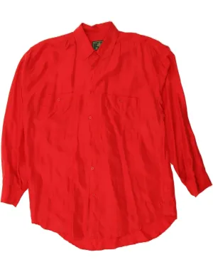 Mix-And-Match Poolside Lounge VINTAGE Womens Shirt Medium Red Silk
