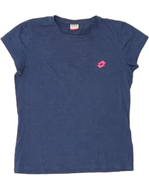 Cozy Essentials LOTTO Womens T-Shirt BEST SELL UK 16 Large Navy Blue Cotton